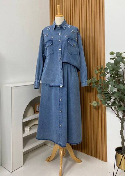Denim Elora Set Skirt